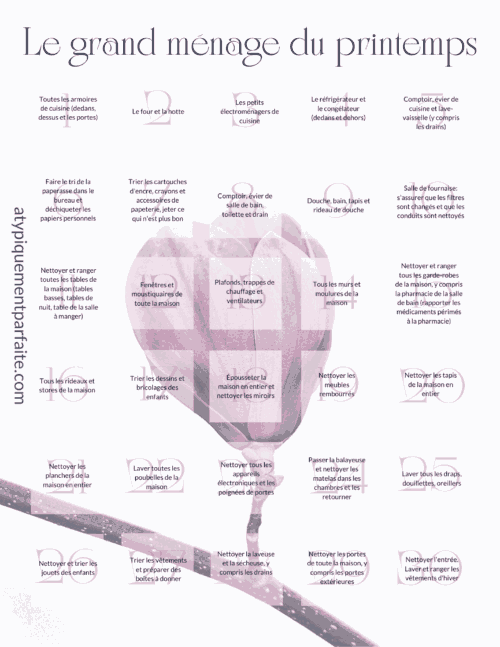 Liste de 30 items à épurer au printemps