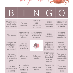 Bingo d'été - Carte 1 Parce que pour divertir les enfants, il faut souvent prendre des moyens créatifs. #pasdecampdejour