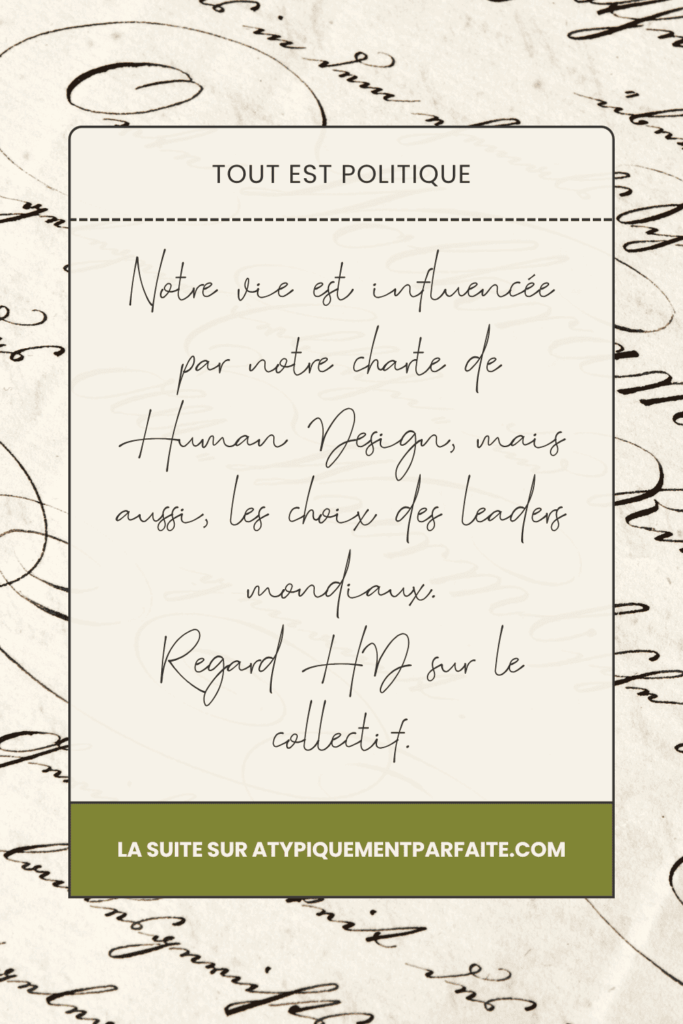 note manuscrite sur l'influence du Human Design sur le collectif et vice versa