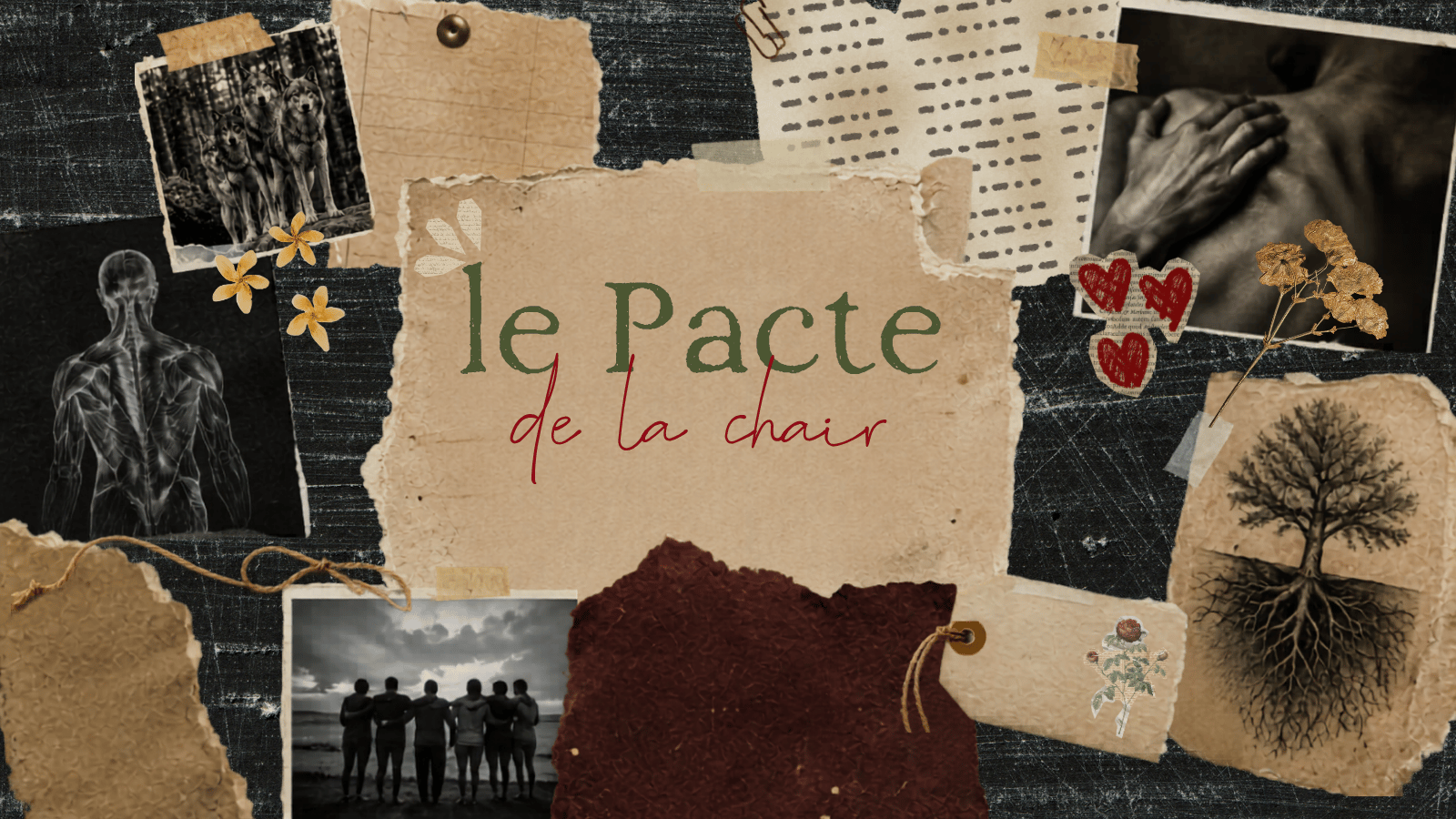 scrapbook avec titre Le Pacte de la chair